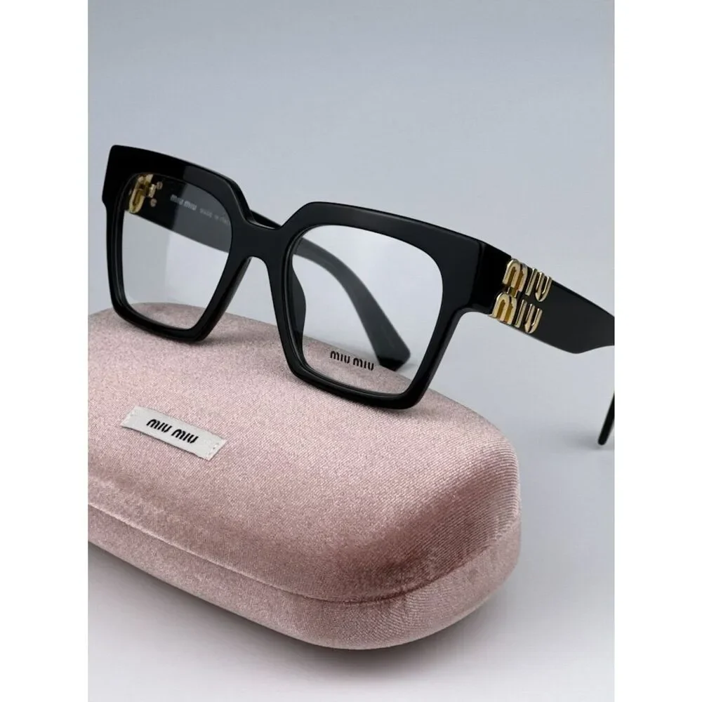 NEW Miu Miu MU04UV 1AB1O1 Black Women Eyeglasses Cat Eye MU 04UV